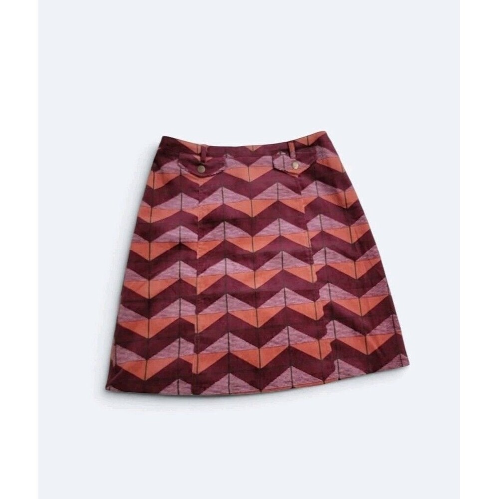 Flying Tomato Chevron Corduroy Mini Skirt M Retro Geometric  Boho Medium